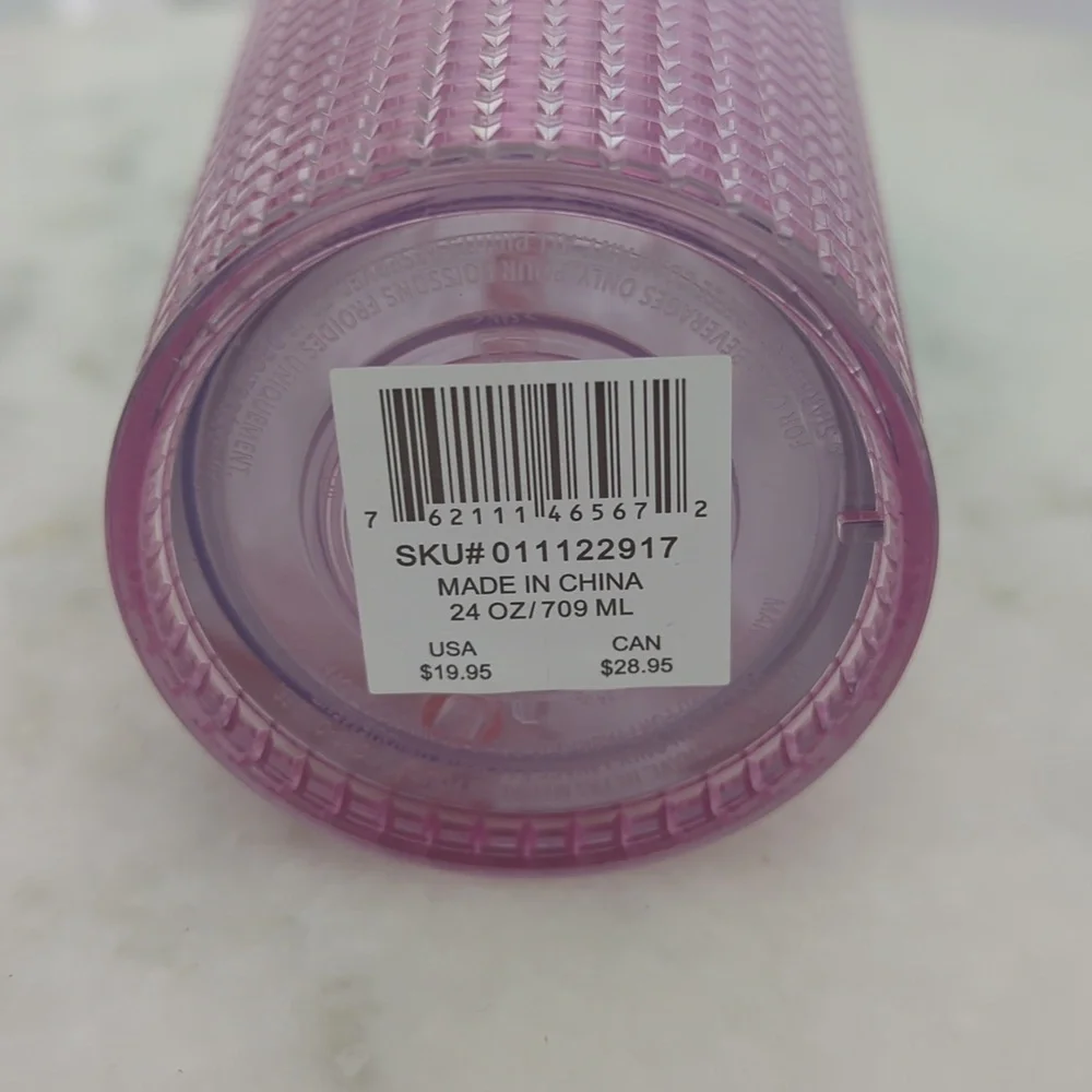 Starbucks 24oz Venti Pink Blue Ombré Grid Tumbler - Picture 4 of 5